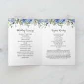 Dusty Blue Eucalyptus Botanical Wedding Program Programm (Innenseite)