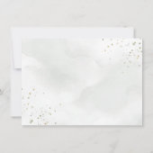 Dusty Blue Eucalyptus Botanical Wedding Reception Einladung (Rückseite)