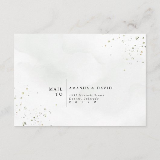 Dusty Blue Eucalyptus Botanical Wedding RSVP Begleitkarte