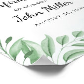 Dusty Blue Eucalyptus Confirmation Willkommen Poster (Ecke)