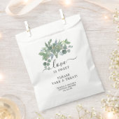 Dusty Blue Eucalyptus Favor Bag Liebe ist süß Geschenktütchen (Ausgeschnitten)