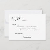 Dusty Blue Eucalyptus Gold RSVP Karte (Rückseite)