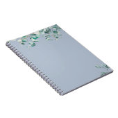 Dusty Blue Eucalyptus Greenery Blank TEMPLATE Notizblock (Rechte Seite)