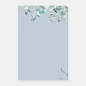 Dusty Blue Eucalyptus Greenery Blank TEMPLATE Post-it Klebezettel (Vorderseite)