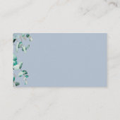 Dusty Blue Eucalyptus Greenery Blank TEMPLATE Visitenkarte (Rückseite)