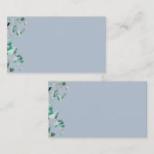 Dusty Blue Eucalyptus Greenery Blank TEMPLATE Visitenkarte (Vorne/Hinten)