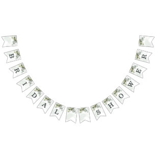 Dusty Blue Eucalyptus Greenery Boho Brautparty Wimpelkette