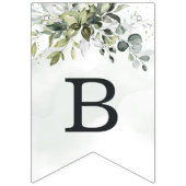 Dusty Blue Eucalyptus Greenery Boho Brautparty Wimpelkette (Zweite Fahne)