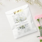 Dusty Blue Eucalyptus Greenery Botanischer Marmor Geschenktütchen (Versiegelt)