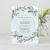 Dusty Blue Eucalyptus Greenery Polterabend (Stehend Vorderseite)