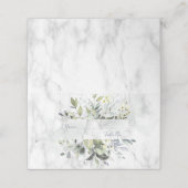 Dusty Blue Eucalyptus Greenery Succulent Platzkarte (Außenseite Aufgefaltet)