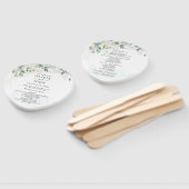 Dusty Blue Eucalyptus Greenery Succulent Wedding Fächer (Non-assembled)