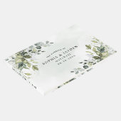 Dusty Blue Eucalyptus Greenery Succulent Wedding Gästebuch (Ecke)
