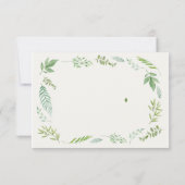 Dusty Blue Eucalyptus Greenery Succulent Wedding I Dankeskarte (Rückseite)
