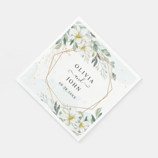 Dusty Blue Eucalyptus Greenery Succulent Wedding Serviette (Ecke)