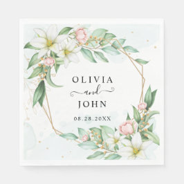 Dusty Blue Eucalyptus Greenery Succulent Wedding Serviette