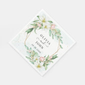 Dusty Blue Eucalyptus Greenery Succulent Wedding Serviette (Ecke)