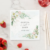 Dusty Blue Eucalyptus Greenery Succulent Wedding Serviette (Beispiel)