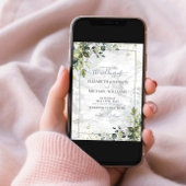 Dusty Blue Eucalyptus Greenery Sukkulentes Foto Einladung