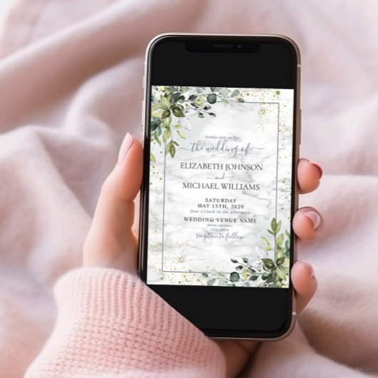 Dusty Blue Eucalyptus Greenery Sukkulentes Foto Einladung