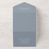 Dusty Blue Eucalyptus Greenery Wedding Elegant All In One Einladung (Außenbereich)