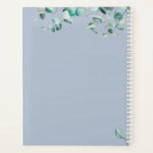 Dusty Blue Eucalyptus Greenery Wedding Planer (Rückseite)