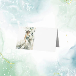 Dusty Blue Eucalyptus Greenery Wedding Platzkarte