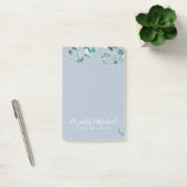 Dusty Blue Eucalyptus Greenery Wedding Post-it Klebezettel (Büro)