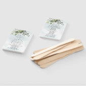 Dusty Blue Eucalyptus Greenery Wedding Programs Fächer (Non-assembled)