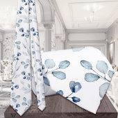 Dusty Blue Eucalyptus Greenery Wedding White Krawatte