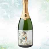 Dusty Blue Eucalyptus Greeney Wedding Schaumweinetikett