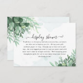 Dusty Blue Eucalyptus Grüne Begleitkarte (Vorne/Hinten)