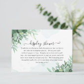 Dusty Blue Eucalyptus Grüne Begleitkarte (Stehend Vorderseite)