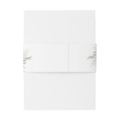 Dusty Blue Eucalyptus Grüne Einladungsbanderole (Rückseitenbeispiel)