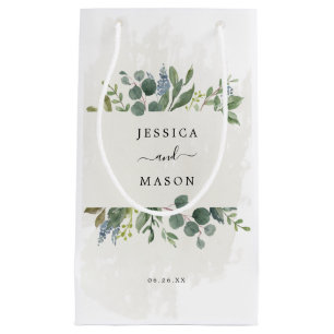 Dusty Blue Eucalyptus Hotel Wedding Gift Bag Kleine Geschenktüte