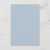 Dusty Blue Eucalyptus QR Code Wedding RSVP Begleitkarte (Rückseite)