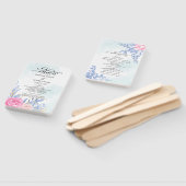 Dusty Blue Eucalyptus Rose Floral Wedding Program Fächer (Non-assembled)