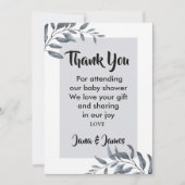 Dusty Blue Eucalyptus vielen Dank Einladung (Vorderseite)