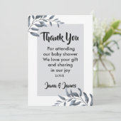 Dusty Blue Eucalyptus vielen Dank Einladung (Stehend Vorderseite)