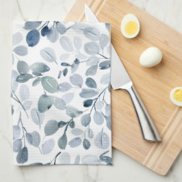 Dusty Blue Eucalyptus Weihnachtsküche Handtuch