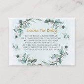 Dusty Blue Eucalyptus Wreath Boy Baby Shower Visitenkarte (Vorderseite)