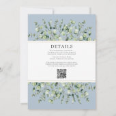 Dusty Blue Eukalyptus in einer Hochzeit Einladung (Rückseite)