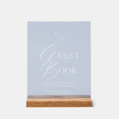 Dusty Blue Fine Art Acrylic Guest Book Sign Acrylschild (Vorderseite)