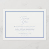 Dusty Blue Fine Art Thank You Note Dankeskarte (Rückseite)