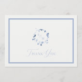 Dusty Blue Fine Art Thank You Note Dankeskarte (Vorderseite)