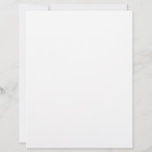 Dusty Blue Fine Art Wedding Menu Card (Rückseite)