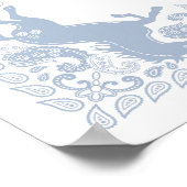 Dusty Blue First Rodeo Geburtstag Begrüßungszeiche Poster (Ecke)