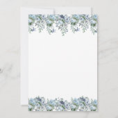 Dusty Blue Floral 19. Geburtstagsparty Einladung (Rückseite)