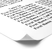 Dusty Blue Floral 20-Tisch Hochzeitskarte Poster (Ecke)