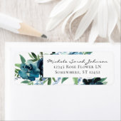 Dusty Blue Floral 2 Rücksendeadresse (Insitu)